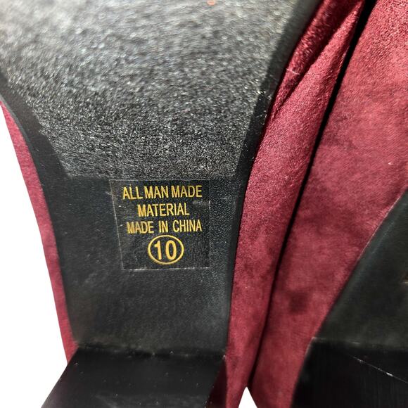 Women's 10 Platform Shoes Purple Closed Toe  Ankle Boots Booties Laces - Picture 7 of 8